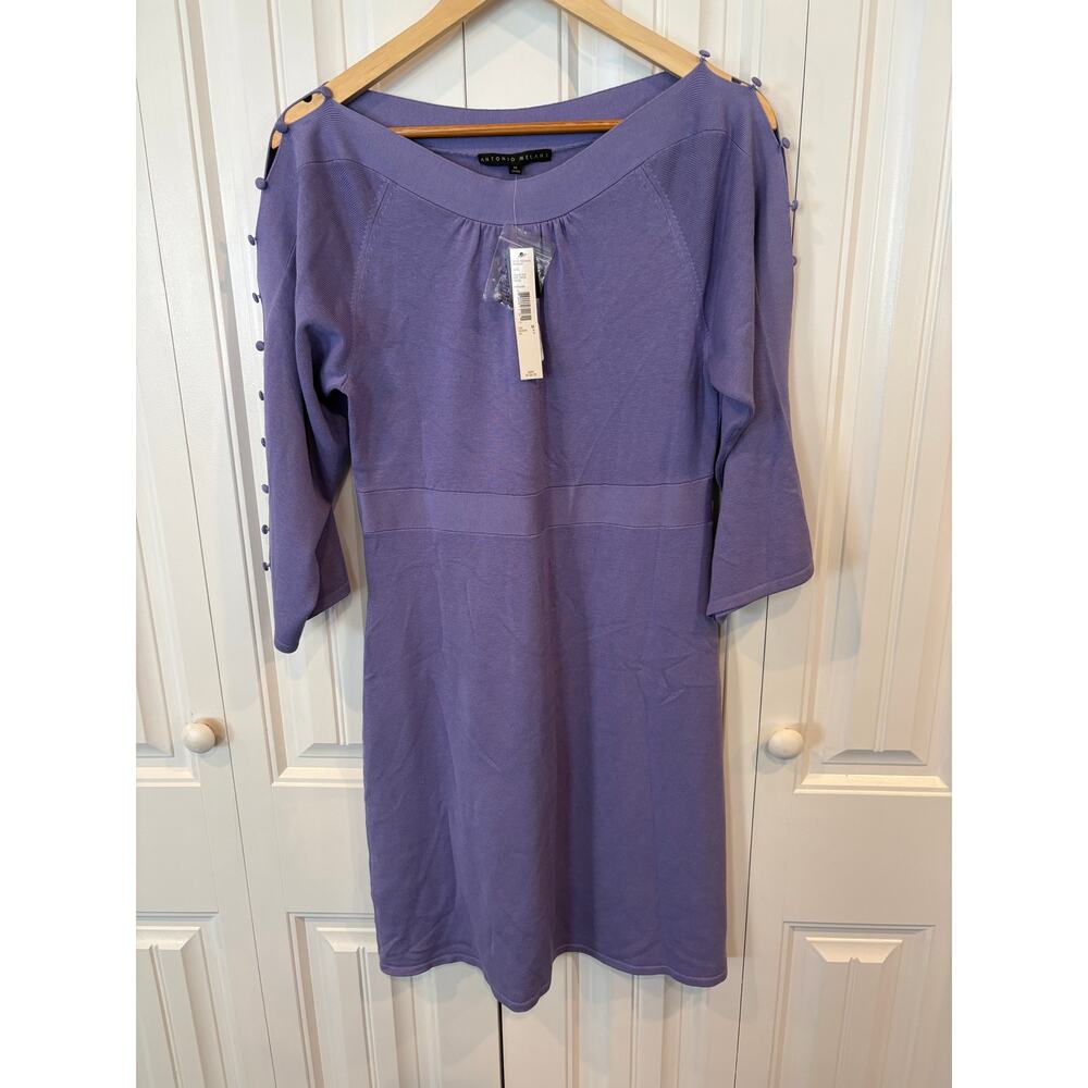 Antonio Melani Lavender Purple Button Sleeve Dress Size‎ Medium